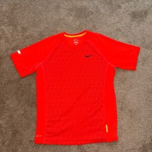 Nike Miler Livestrong Dri-FIT Running Cycling Shirt Men's Medium Orange